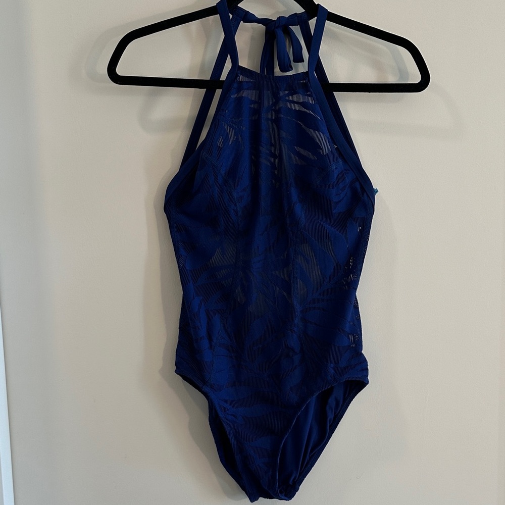 Robin Piccone Women’s Halter Neck Swimsuit - Blue